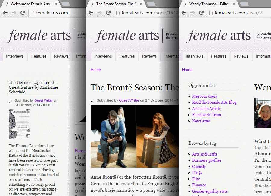 Female Arts website